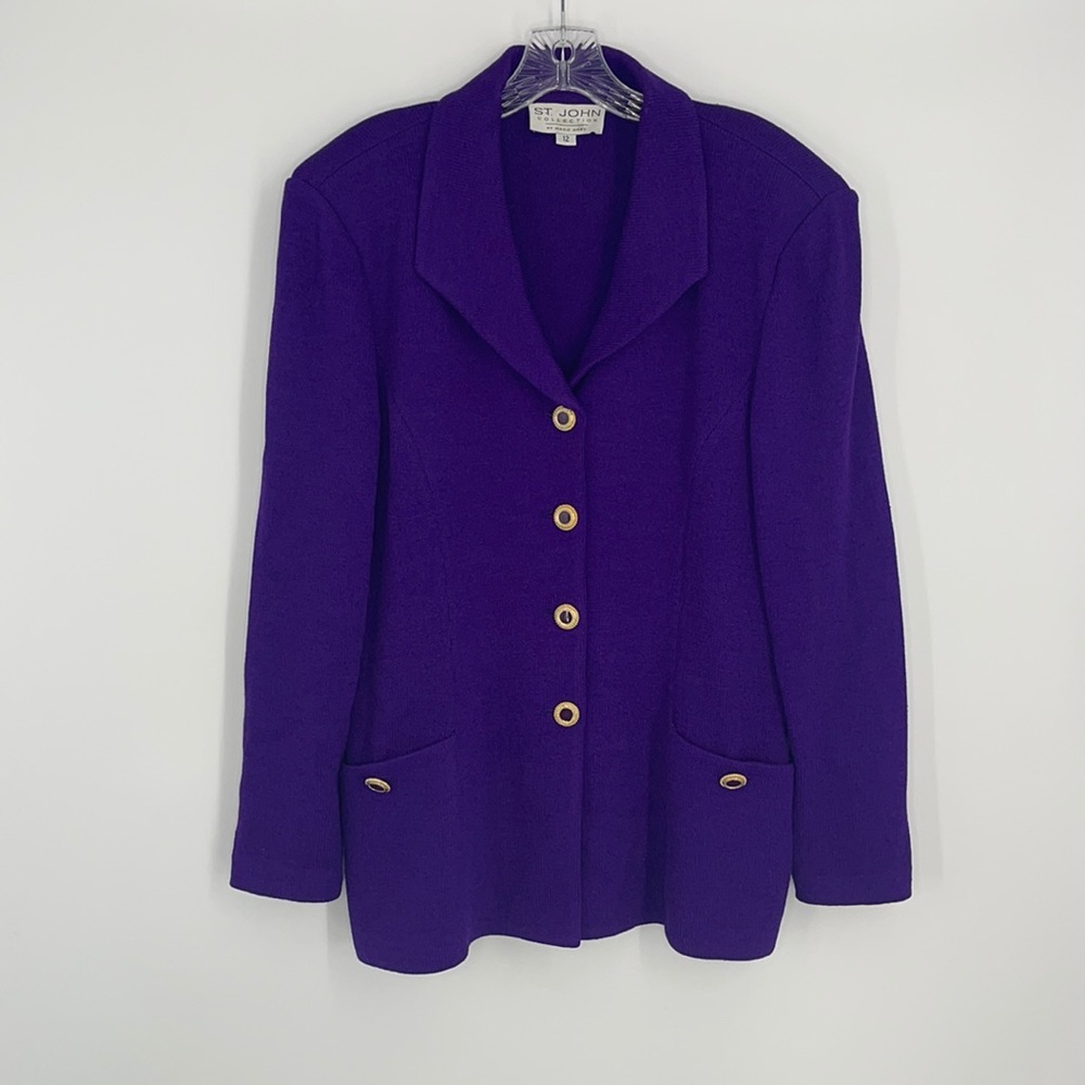 ST. JOHN Collection Purple long sleeve Jacket